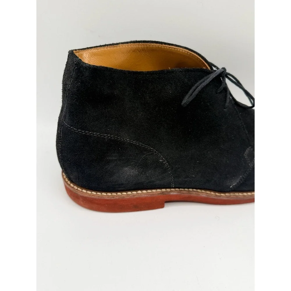 Walk-Over Mens Suede Chukka Boots Black Red Brick Sole 35010I Size 12 No Box